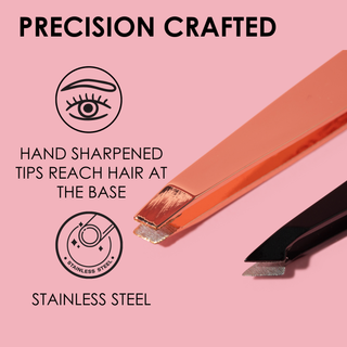 Pointed-Slant & Slant Tweezers Rose Gold