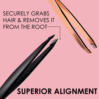Pointed-Slant & Slant Tweezers Rose Gold