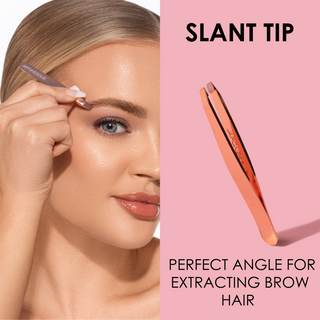 Pointed-Slant & Slant Tweezers Rose Gold