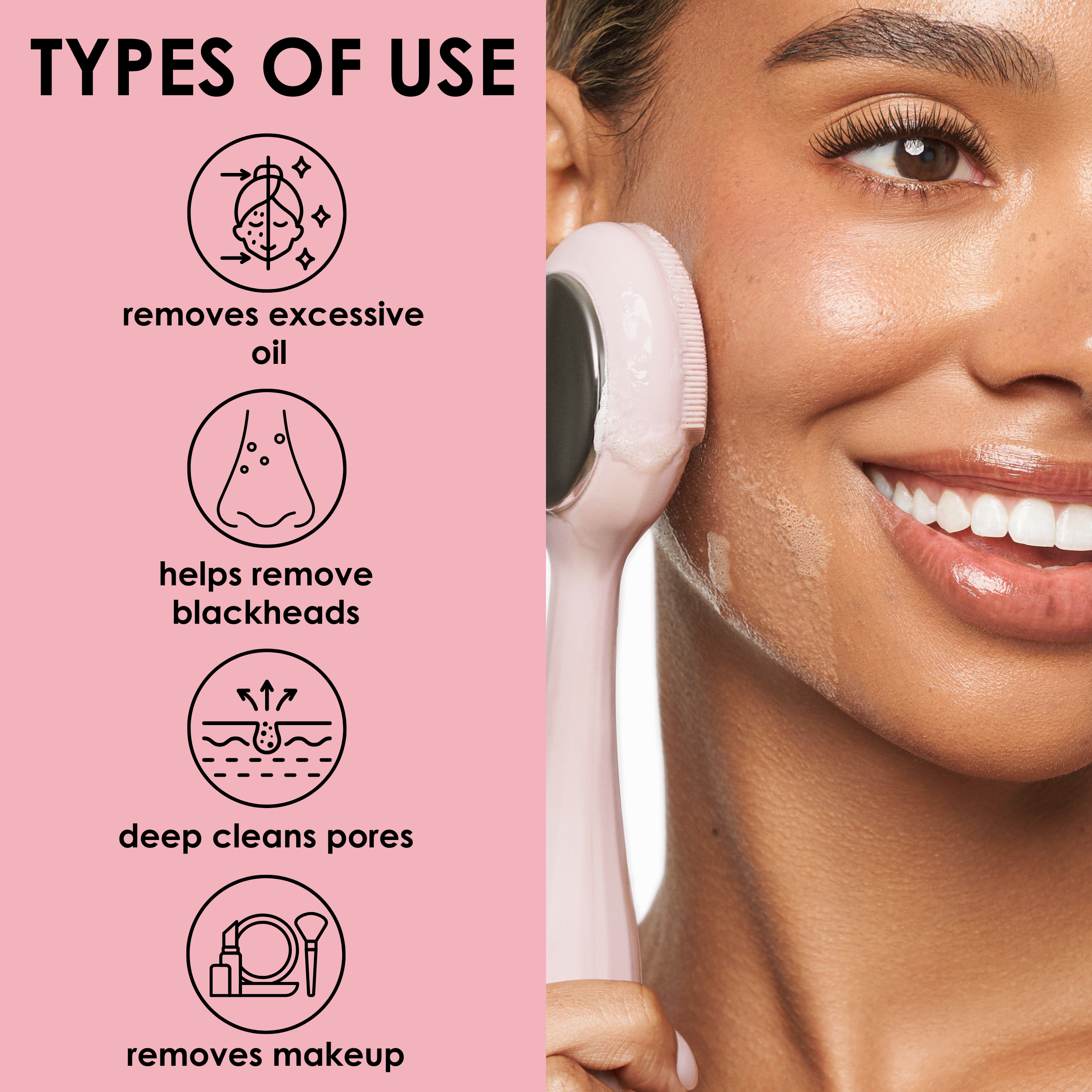 Japonesque SKINTherapy Rejuvenating Sonic Facial Cleanser, Rechargeable Waterproof Cleansing Device With Silicone Brush - Lift, Firm, And Tone Skin Japonesque SKINTherapy Rejuvenating Sonic Facial Cleanser, Rechargeable Waterproof Cleansing Device With Silicone Brush - Lift, Firm, And Tone Skin